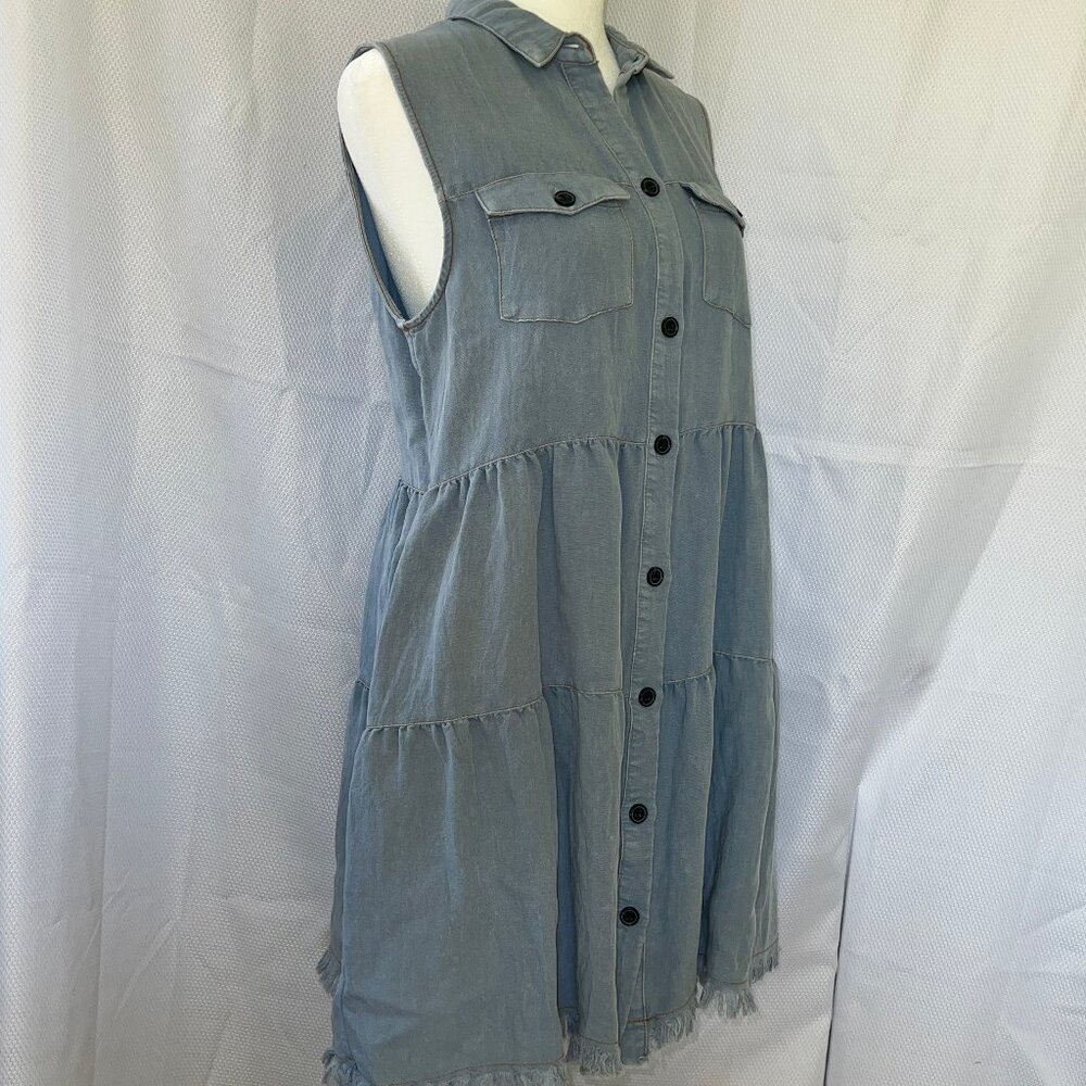 Umgee Denim Mini Dress - Picture 9 of 14